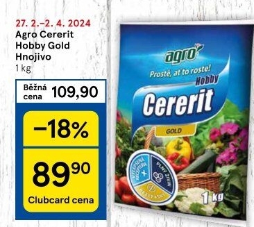 Hnojivo Cererit Hobby Gold Agro