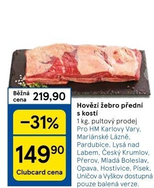 Hovězí žebra s kostí