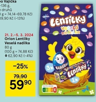 Lentilky Veselá nadílka Orion