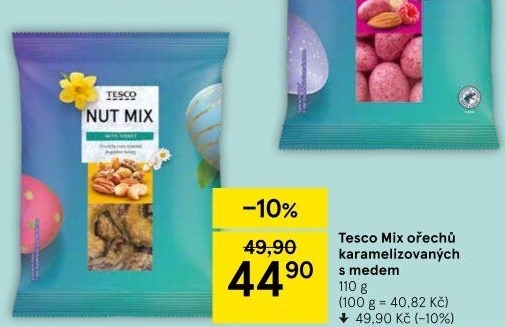 Mix ořechů v medu Tesco