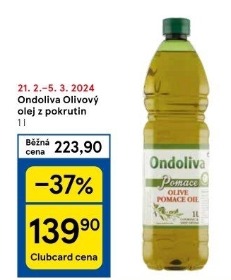 Olej z pokrutin Ondoliva