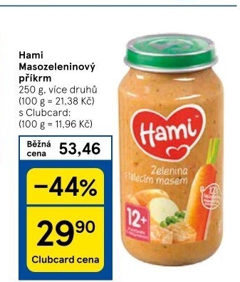 Příkrm masozeleninový Hami