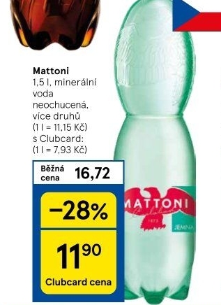 Přírodní voda Mattoni