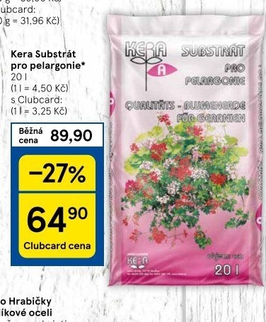 Substrát pro muškáty / pelargonie Kera