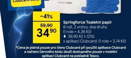 Toaletní papír 2vrstvý Springforce