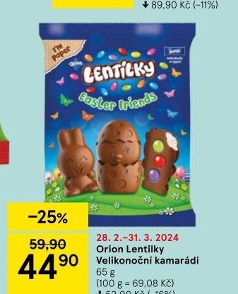 Velikonoční kamarádi Lentilky Orion