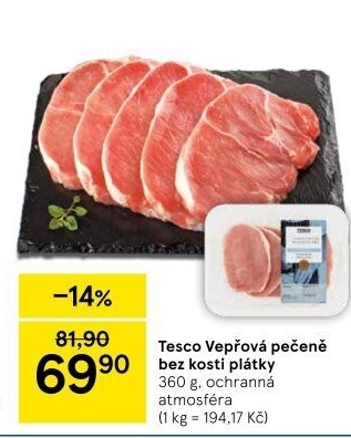 Vepřová pečeně bez kosti Tesco