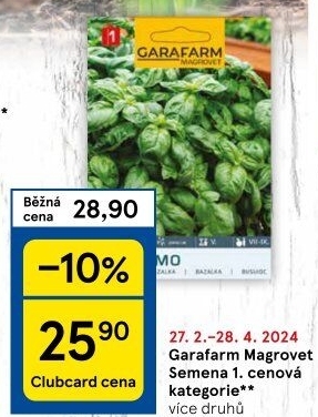 Zahradní osivo Garafarm