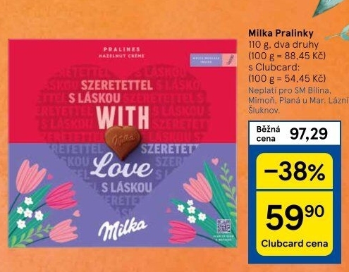 Bonboniéra Pralinky Milka