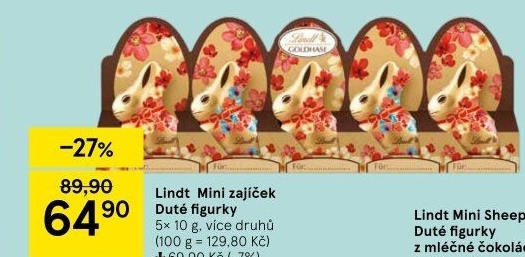Čokoládoví zajíčci Lindt