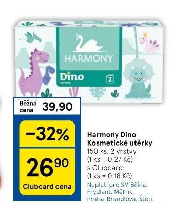 Kapesníčky papírové 2vrstvé dětské Kids Harmony - box