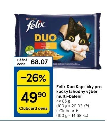 Kapsičky pro kočky Duo Felix Purina
