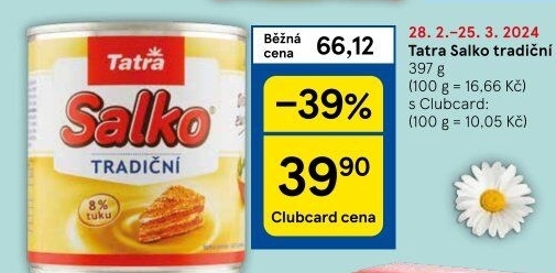Mléko kondenzované Salko Tatra
