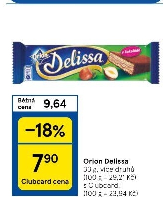 Oplatky celomáčené Delissa Orion