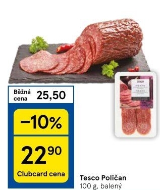 Salám Poličan Tesco