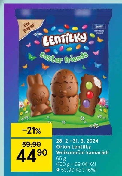 Velikonoční kamarádi Lentilky Orion