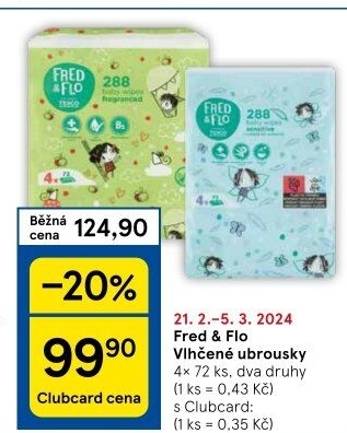 Vlhčené ubrousky Fred&amp