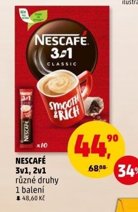 Instantní káva porcovaná 3v1 Nescafé