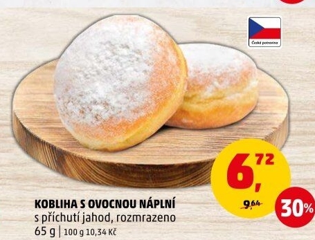 Kobliha s ovocnou náplní
