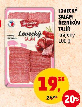 Salám lovecký Řezníkův talíř