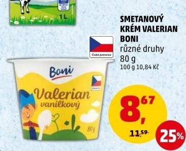 Smetanový krém Valerian Boni
