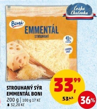 Sýr Ementál strouhaný Boni