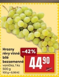 Hrozny bílé bezsemenné