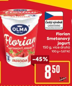 Jogurt smetanový Florian Olma