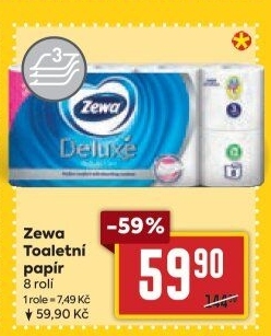Toaletní papír 3vrstvý Deluxe Zewa