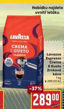 Zrnková káva Crema e Gusto Espresso Lavazza