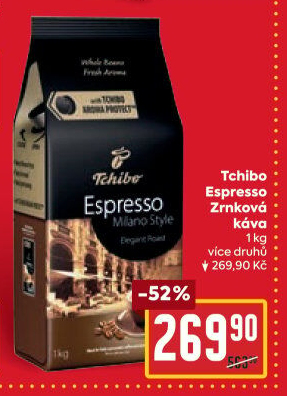 Zrnkové kávy Tchibo Espresso