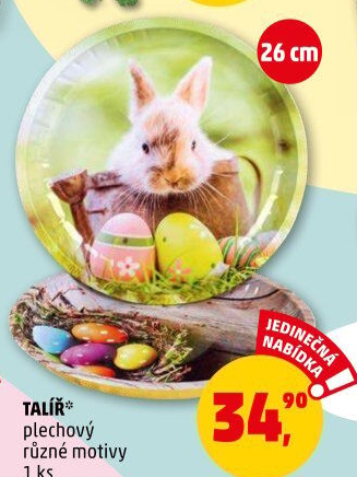 Plechový talíř