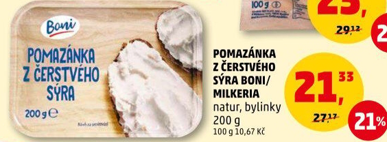 Pomazánka z čerstvého sýra Boni