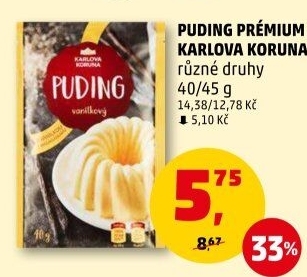 Pudink Prémium Karlova Koruna