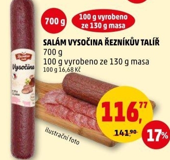 Salám Vysočina Řezníkův talíř