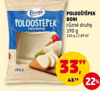 Sýr Polooštěpek Boni