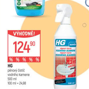 Čistič pěnový na vodní kámen HG