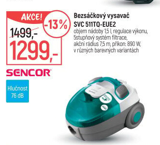 Vysavač Sencor SVC511TQ-EUE2