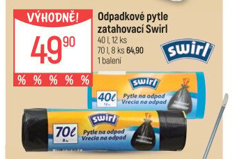 Zatahovací pytle na odpadky40 l Swirl