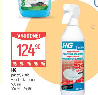 Čistič pěnový na vodní kámen HG