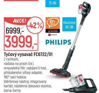 Tyčový vysavač Philips Speedpro FC6722/01