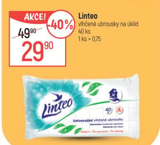 Vlhčené úklidové ubrousky Linteo