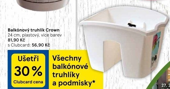 Balkonový truhlík plastový