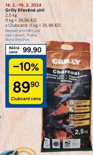 Dřevěné uhlí Grilly