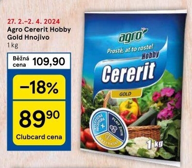 Hnojivo Cererit Hobby Gold Agro
