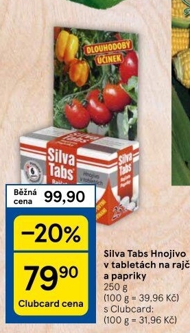 Hnojivo tablety na rajčata a papriky Silva tabs