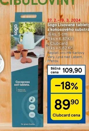 Kokosové tablety Sogo