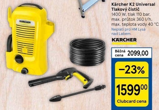 Vysokotlaký čistič K2 Universal Kärcher