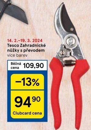 Zahradnické nůžky Tesco