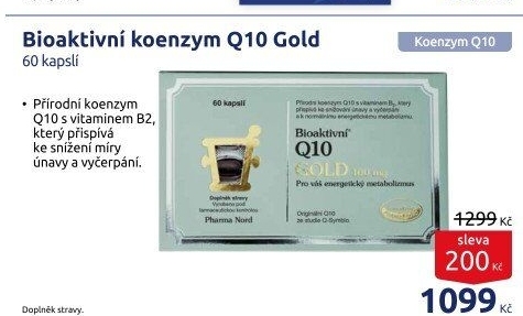 Doplněk stravy Bioaktivní Q10 Gold Pharma Nord